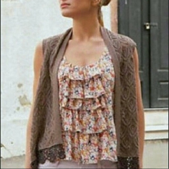 Anthropologie Silk Waterfall Sleeveless Top - Picture 9 of 10